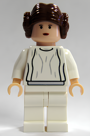 Минифигурка Lego Star Wars Princess Leia - Light Nougat, White Dress, Small Eyes sw0175 U